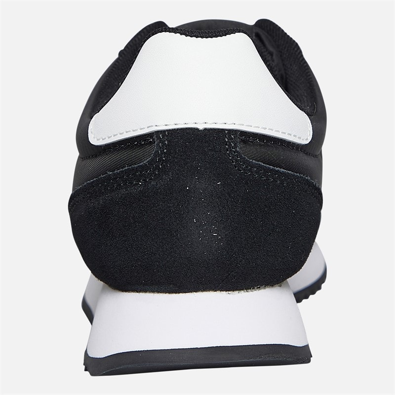 Calvin Klein Jeans Womens Lace Up Runner Trainers Black/Bright White - Image 3