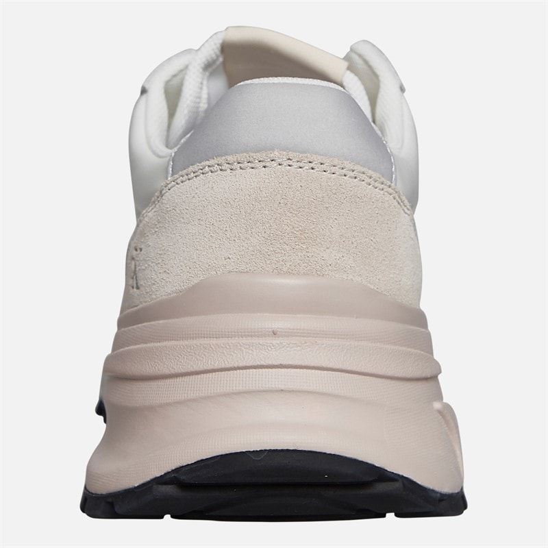 Calvin Klein Jeans Womens Hike Runner Trainers Bright White/Silver Creamy - Image 3