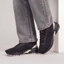 Calvin Klein Jeans Womens Hike Runner Trainers Black/Pistachio/White Jade