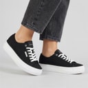 Calvin Klein Jeans Womens Flatform Vulc Trainers Ck Black