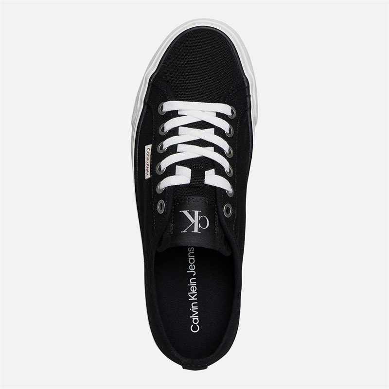 Calvin Klein Jeans Womens Flatform Vulc Trainers Ck Black - Image 4