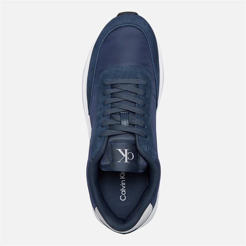 Calvin Klein Jeans Mens Athleisure Trainers Calvin Navy/B White/Oyster Mushroom - Image 4
