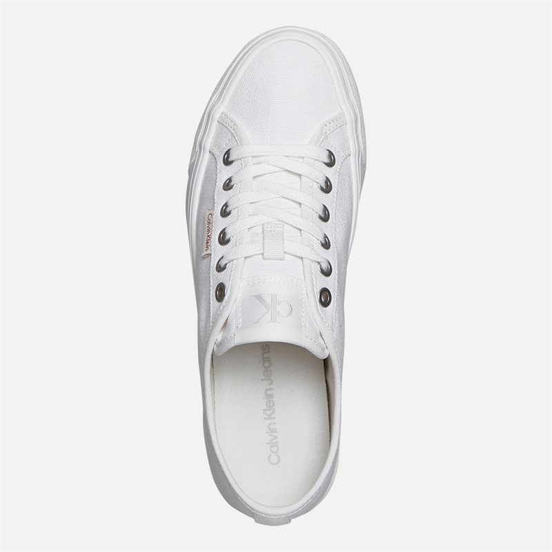 Calvin Klein Jeans Womens Flatform Vulc Trainers Bright White - Image 4