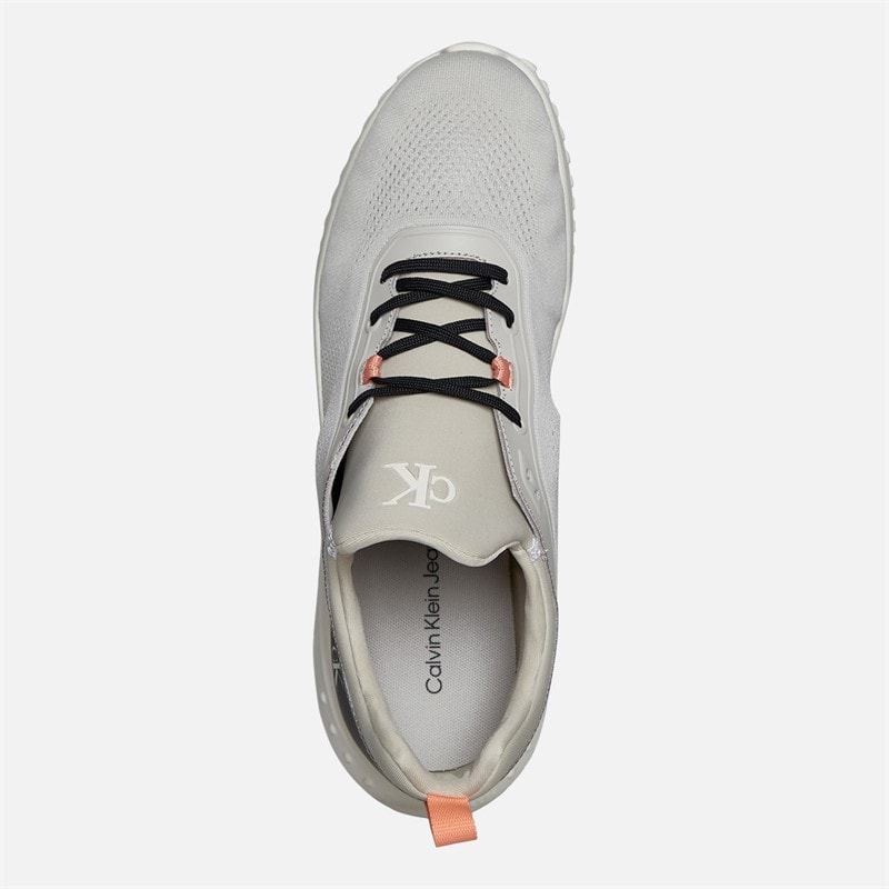 Calvin Klein Jeans Mens Eva Runner Trainers Moonstruck/Creamy White/Orange - Image 4