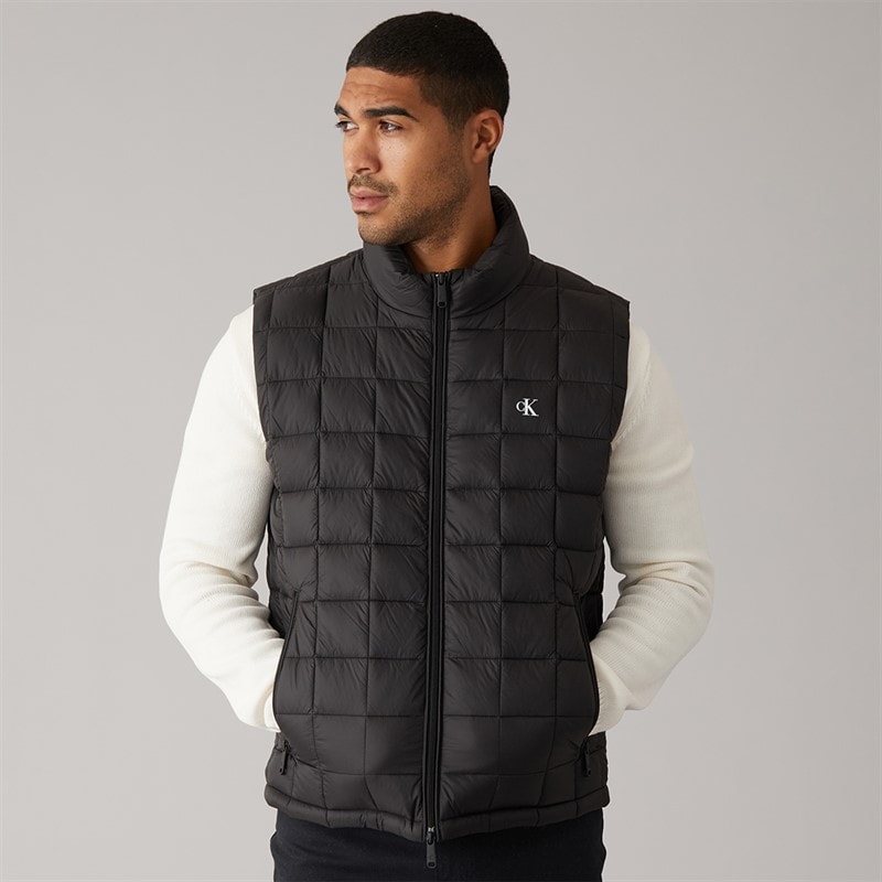 Calvin Klein Jeans Mens Ultra Lightweight Quilted Gilet Black