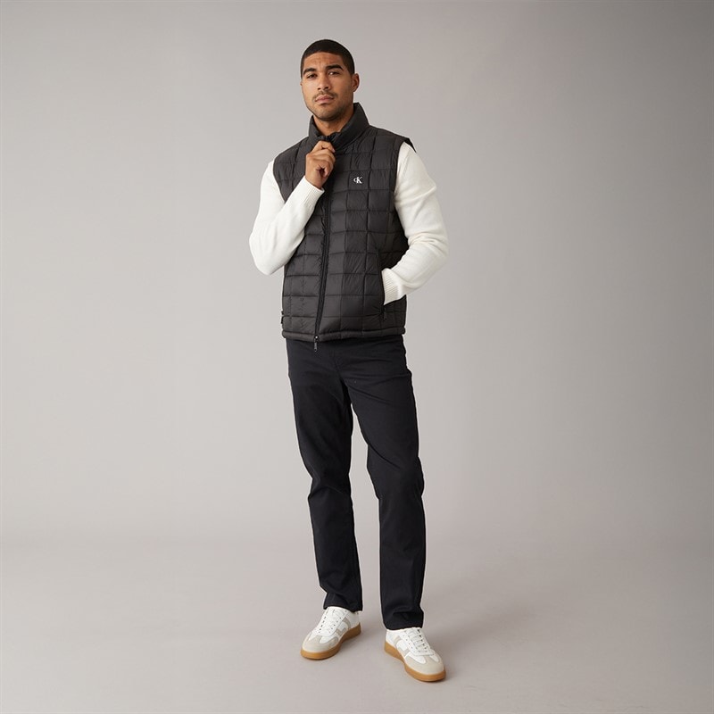 Calvin Klein Jeans Mens Ultra Lightweight Quilted Gilet Black - Image 4
