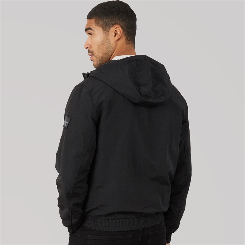 Calvin Klein Jeans Mens Padded Hooded Harrington Jacket Black - Image 2