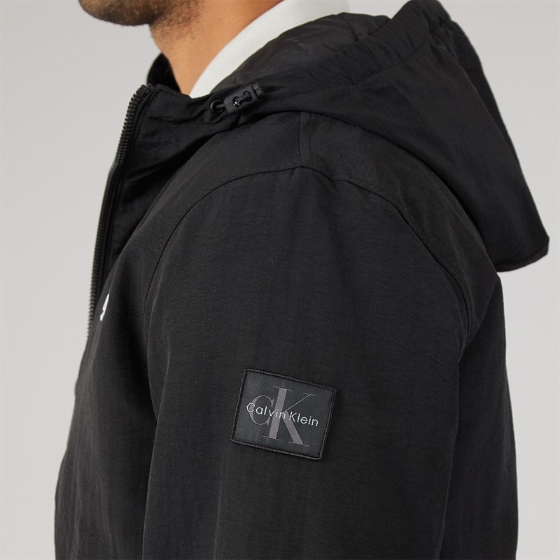 Calvin Klein Jeans Mens Padded Hooded Harrington Jacket Black - Image 5