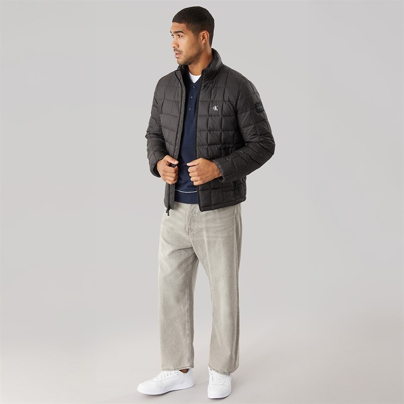 Calvin Klein Jeans Mens Ultra Lightweight Quilted Puffer Jacket Black - Image 4