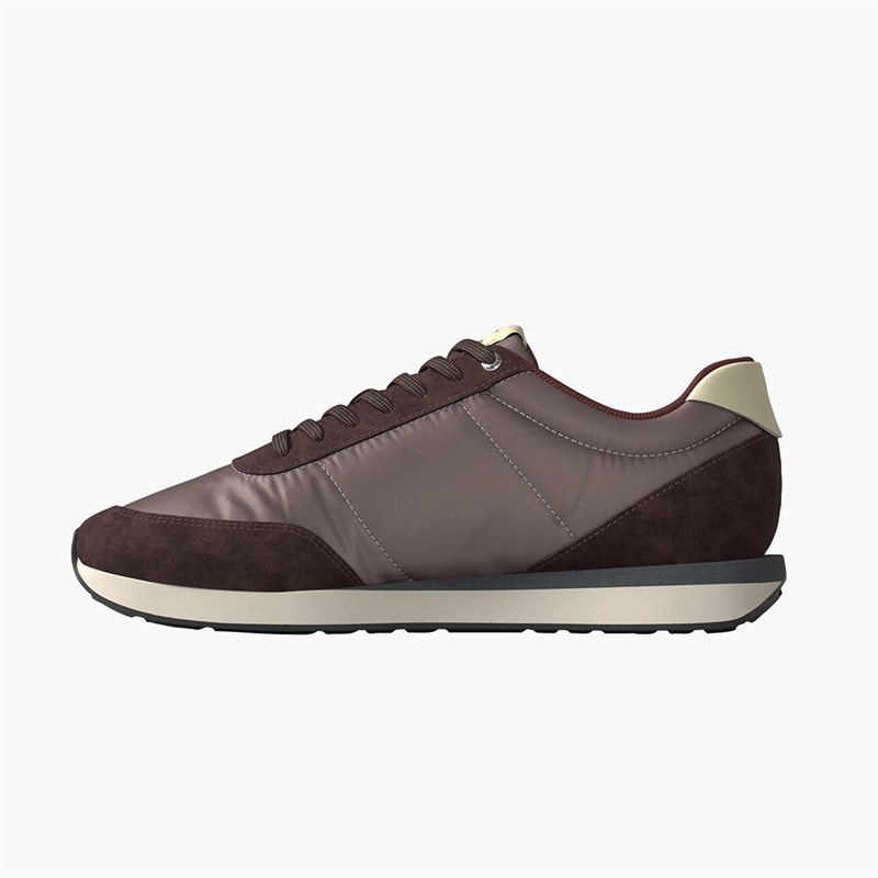Calvin Klein Jeans Mens Retro Runner Essential Trainers Bordeaux/Peppercorn/Vanilla - Image 5