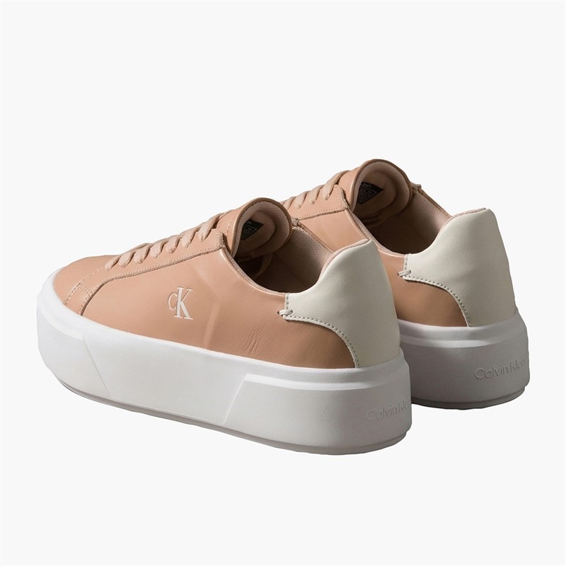 Calvin Klein Jeans Womens Flatform Lace Up Trainers Spanish Villa/Marshmallow - Image 3