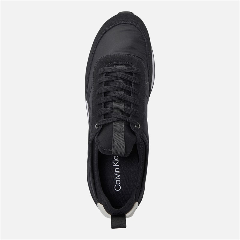 Calvin Klein Jeans Mens Retro Runner Sock Liner Trainers Black/Bright White - Image 4