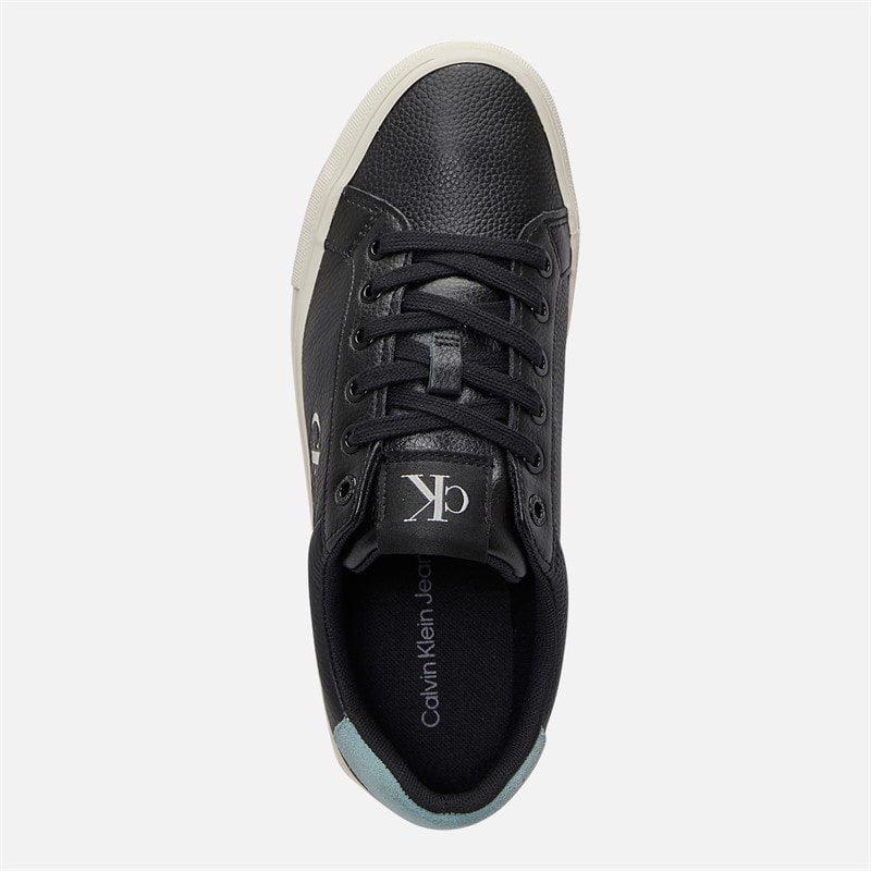 Calvin Klein Jeans Womens Bold Vulc Flatform Trainers Black/Blue Surf/Creamy White - Image 4