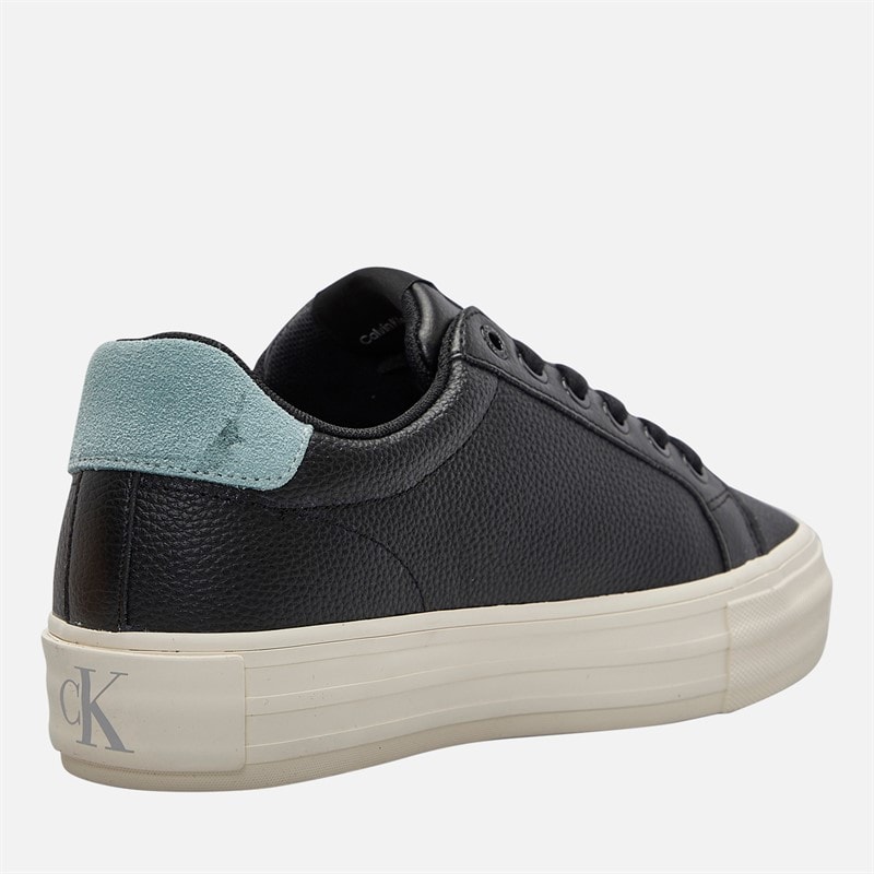 Calvin Klein Jeans Womens Bold Vulc Flatform Trainers Black/Blue Surf/Creamy White - Image 5