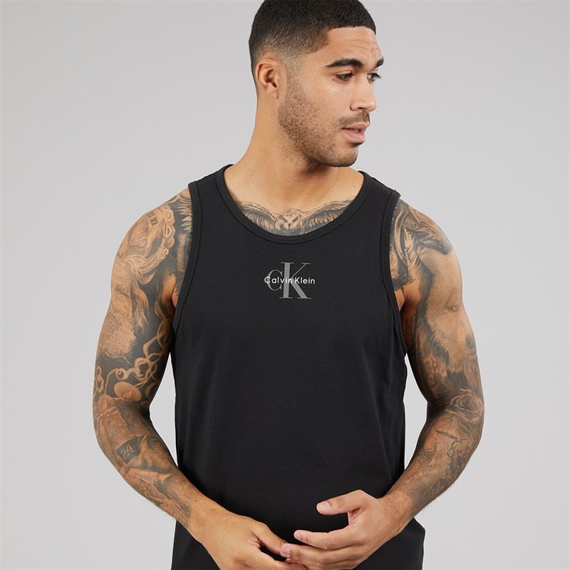 Calvin Klein Jeans Mens 30S Classic Micro Vest Black - Image 1