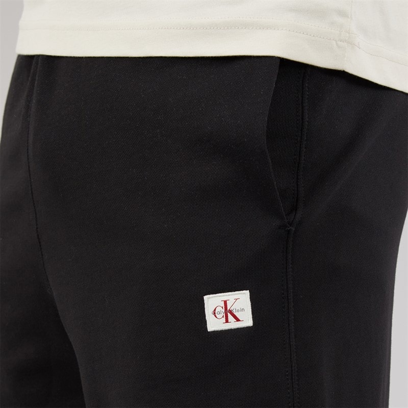 Calvin Klein Jeans Mens 350 Terry Badge Shorts Black - Image 3