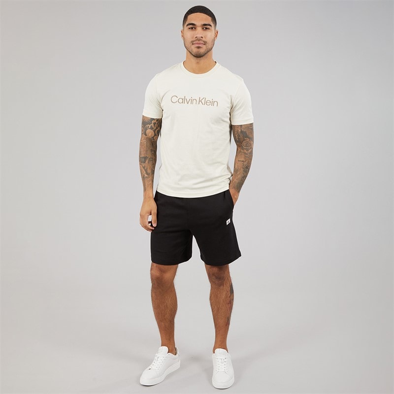 Calvin Klein Jeans Mens 350 Terry Badge Shorts Black - Image 4
