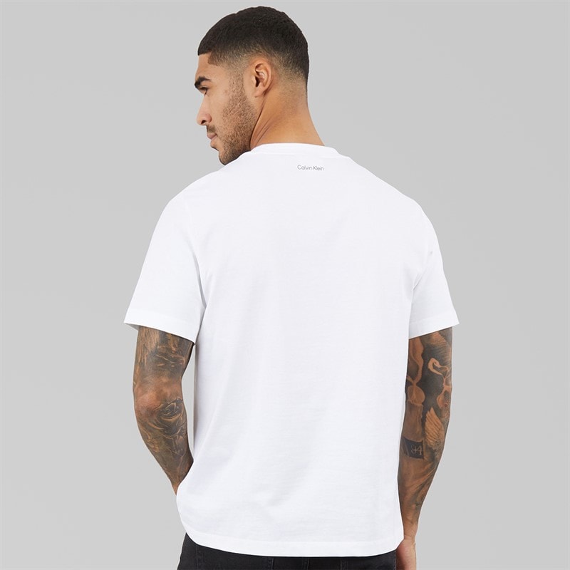 Calvin Klein Jeans Mens 20S March Graphic T-Shirt Bright White - Image 2