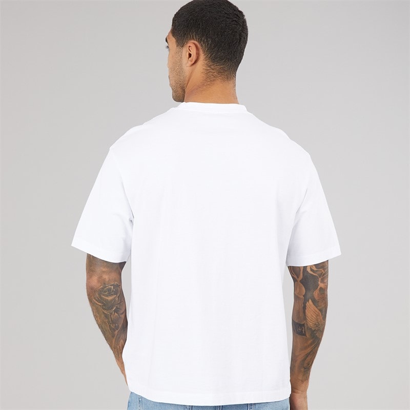 Calvin Klein Jeans Mens Logo Relaxed Fit CKJ Graphic T-Shirt Brilliant White - Image 2