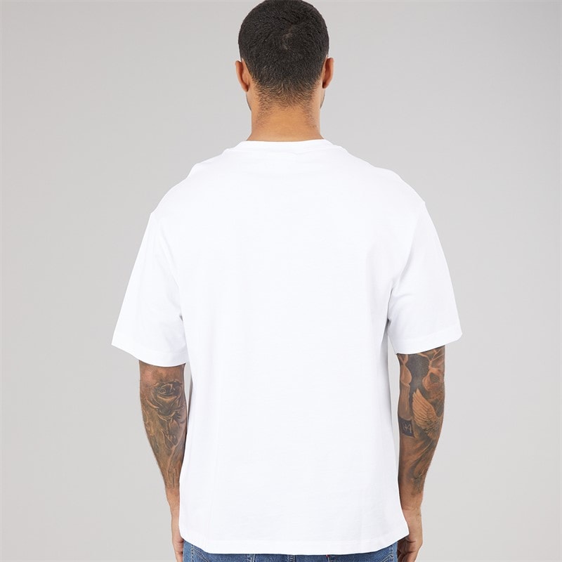 Calvin Klein Jeans Mens Elevated Monologo Relaxed Fit CKJ Graphic T-Shirt Bright White - Image 2