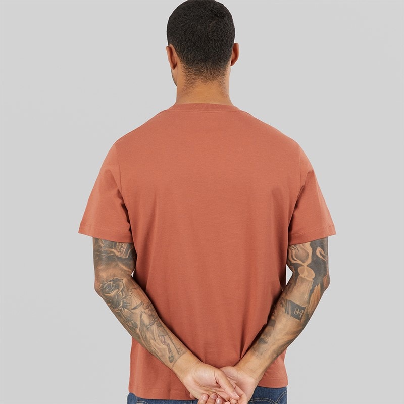Calvin Klein Jeans Mens Graphic T-Shirt Warm Brick - Image 2