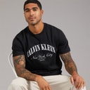 Calvin Klein Jeans Mens Embroidered NYC Logo Graphic T-Shirt Black
