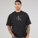 Calvin Klein Jeans Mens Elevated Monologo Relaxed Fit CKJ Graphic T-Shirt Black