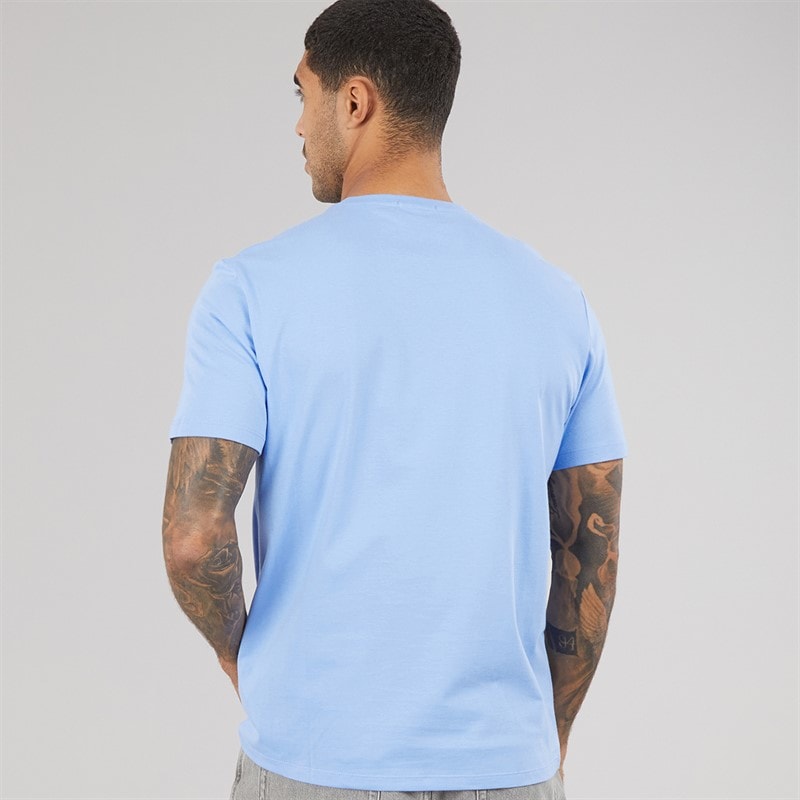 Calvin Klein Jeans Mens Classic Monogram Logo T-Shirt Blue Descent - Image 2