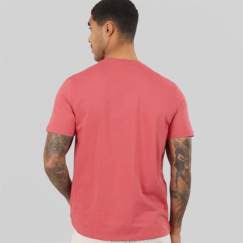 Calvin Klein Jeans Mens Classic Monogram Logo T-Shirt Brilliant Pink - Image 2
