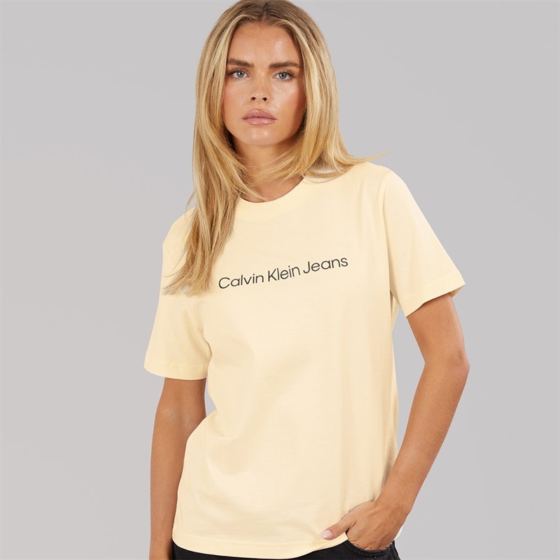 Calvin Klein Jeans Womens Classic Logo T-Shirt Calico
