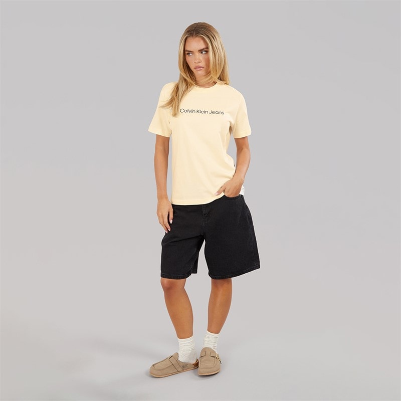Calvin Klein Jeans Womens Classic Logo T-Shirt Calico - Image 3
