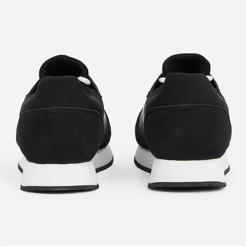 Calvin Klein Jeans Mens Runner Lace Up Trainers Ck Black/Bright White - Image 3