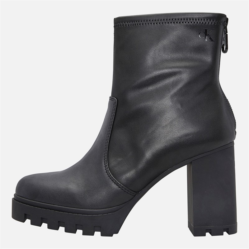 Calvin Klein Jeans Womens Heel Platform Boots Triple Black - Image 2