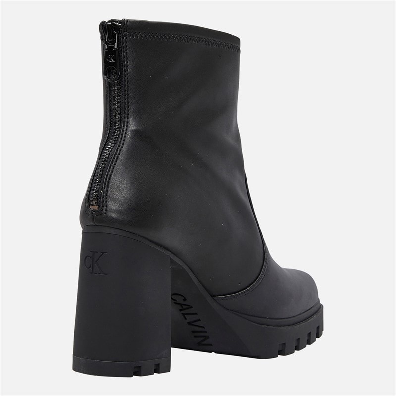 Calvin Klein Jeans Womens Heel Platform Boots Triple Black - Image 5