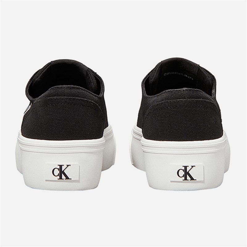 Calvin Klein Jeans Womens Vulc Flatform Trainers Black/Bright White - Image 3