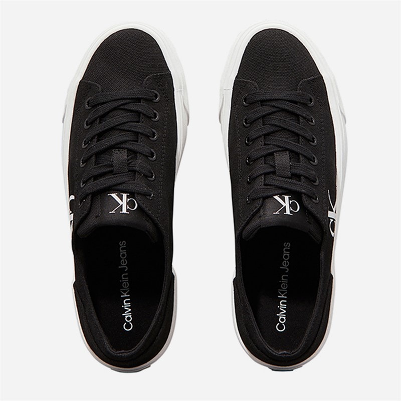 Calvin Klein Jeans Womens Vulc Flatform Trainers Black/Bright White - Image 5