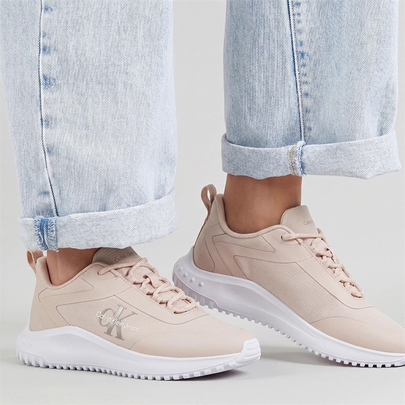Calvin Klein Jeans Womens EVA Runner Trainers Whisper Pink/Bright White - Image 1