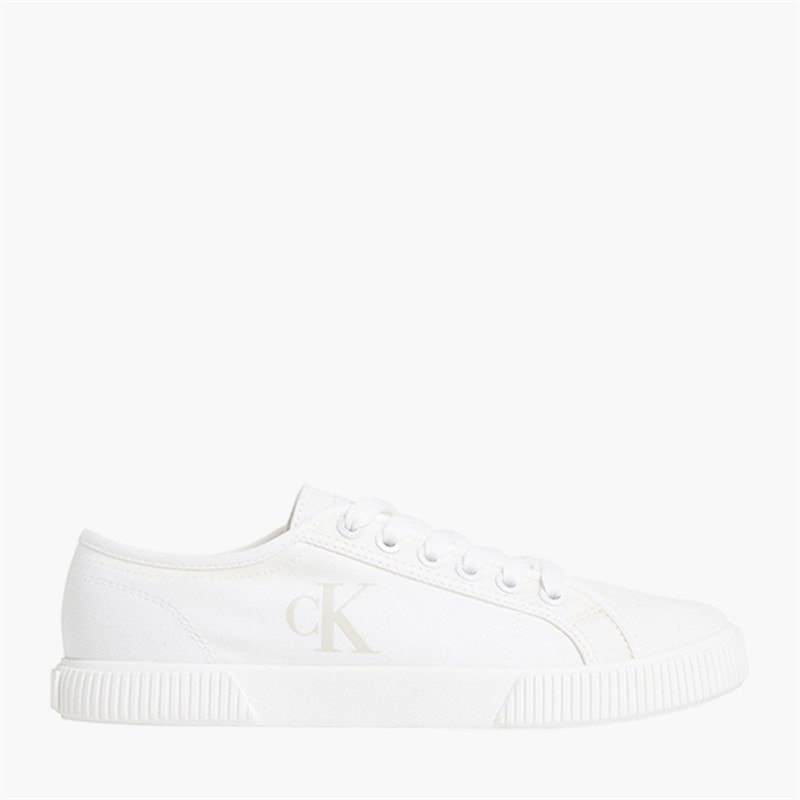 Calvin Klein Jeans Mens Essential Vulc Trainers Triple Bright White - Image 1