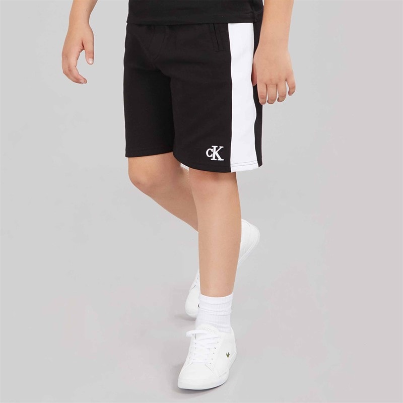Calvin Klein Jeans Boys Colourblock Relaxed Shorts Black
