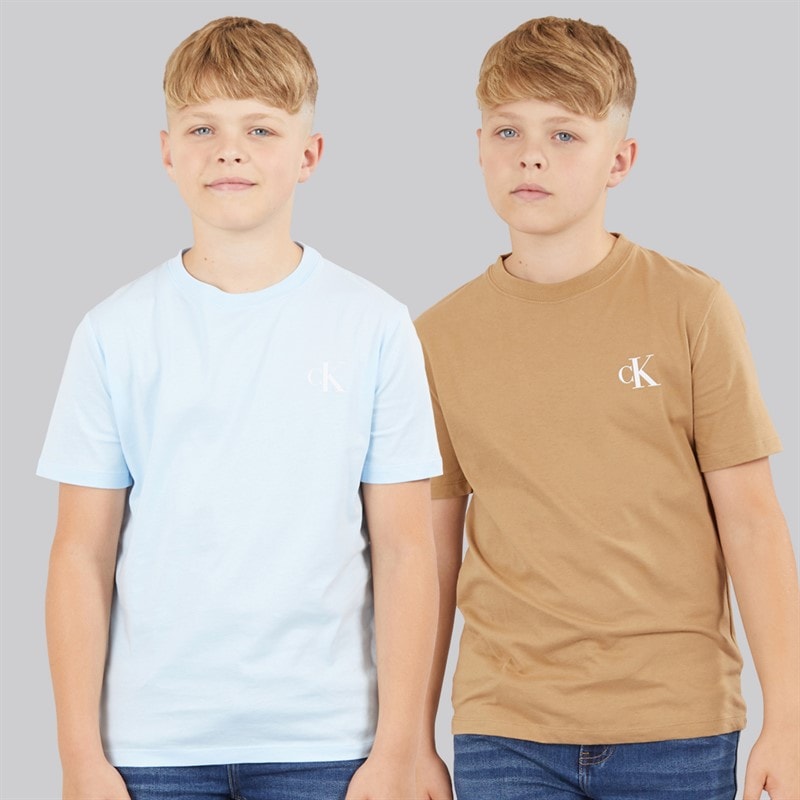 Calvin Klein Jeans Boys Two Pack T-Shirts Tigers Eye F&T Tigers Eye