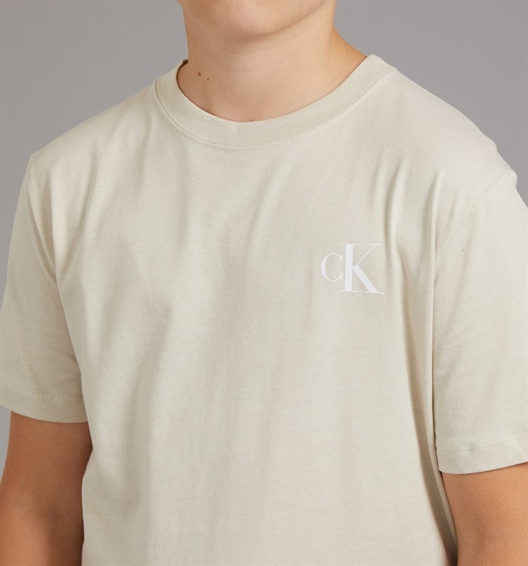 Calvin Klein Jeans Boys Two Pack T-Shirts Oatmeal - Image 5