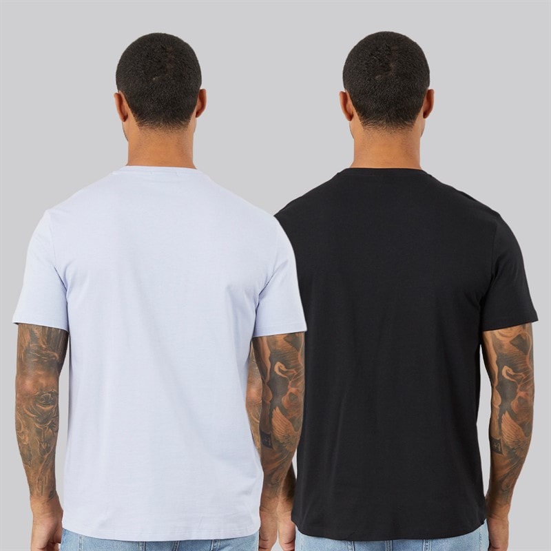 Calvin Klein Jeans Mens Two Pack Classic Monogram T-Shirts Black/Casual Blue - Image 2