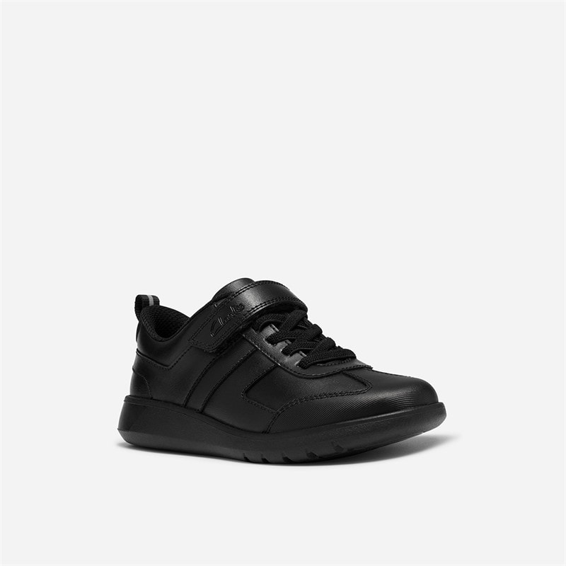 Clarks Junior Boys Scape Match Trainers Black - Image 2