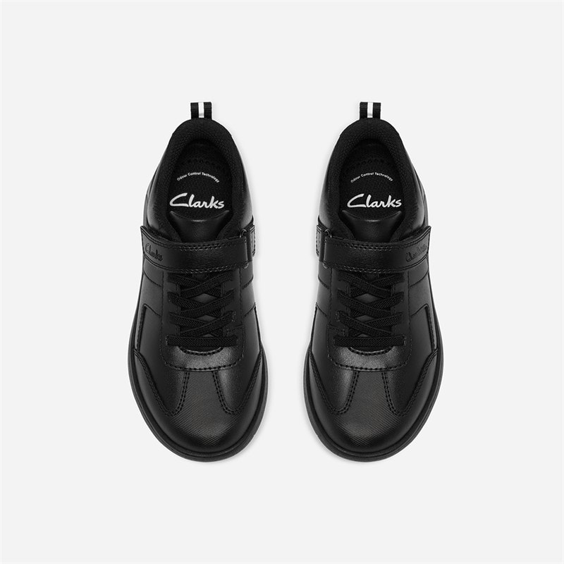 Clarks Junior Boys Scape Match Trainers Black - Image 3
