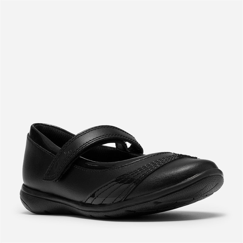 Clarks Junior Girls Venture Magic Mary Jane Shoes Black - Image 2