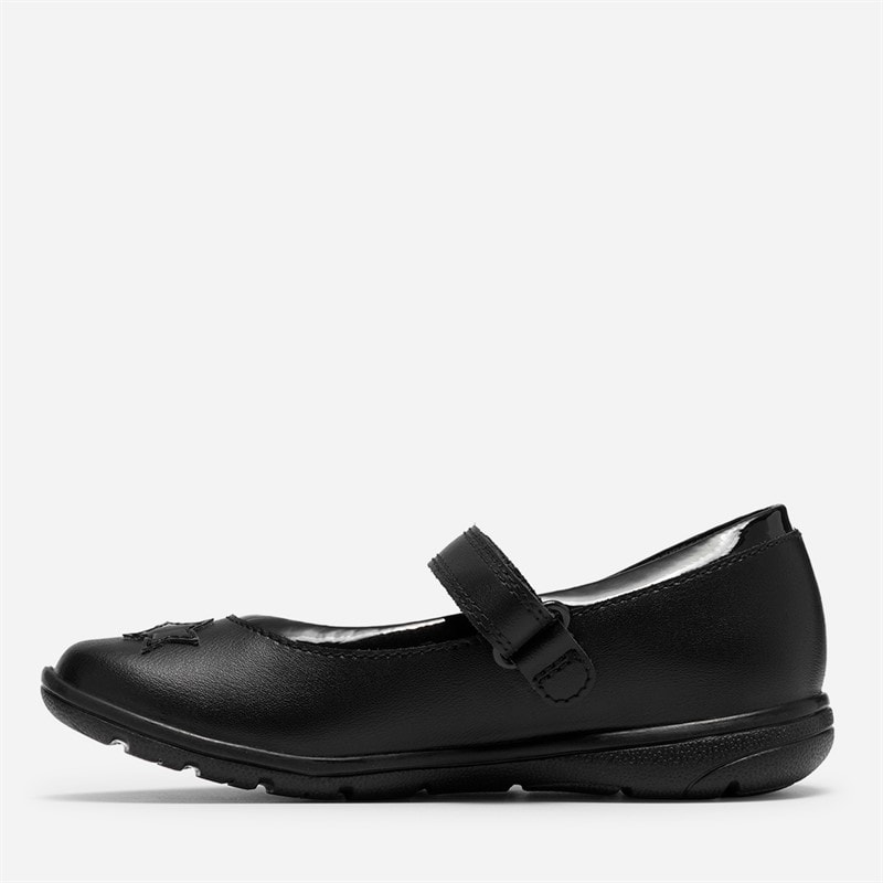 Clarks Junior Girls Venture Magic Mary Jane Shoes Black - Image 4