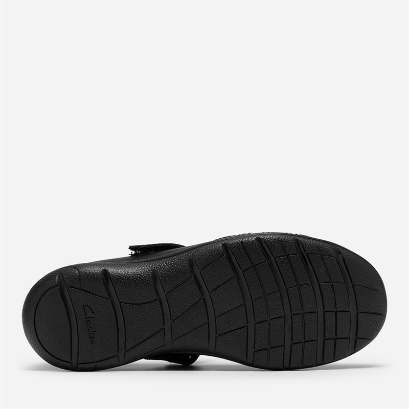 Clarks Junior Girls Venture Magic Mary Jane Shoes Black - Image 5