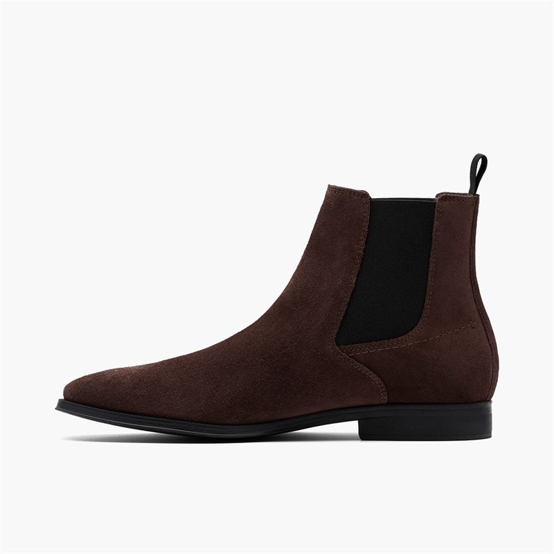 Clarks Mens Paulton Easy G-Fit Chelsea Boots Dark Brown - Image 5