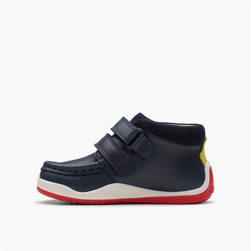 Clarks Infant Boys Noodle F-Fit Play Boots Navy - Image 5