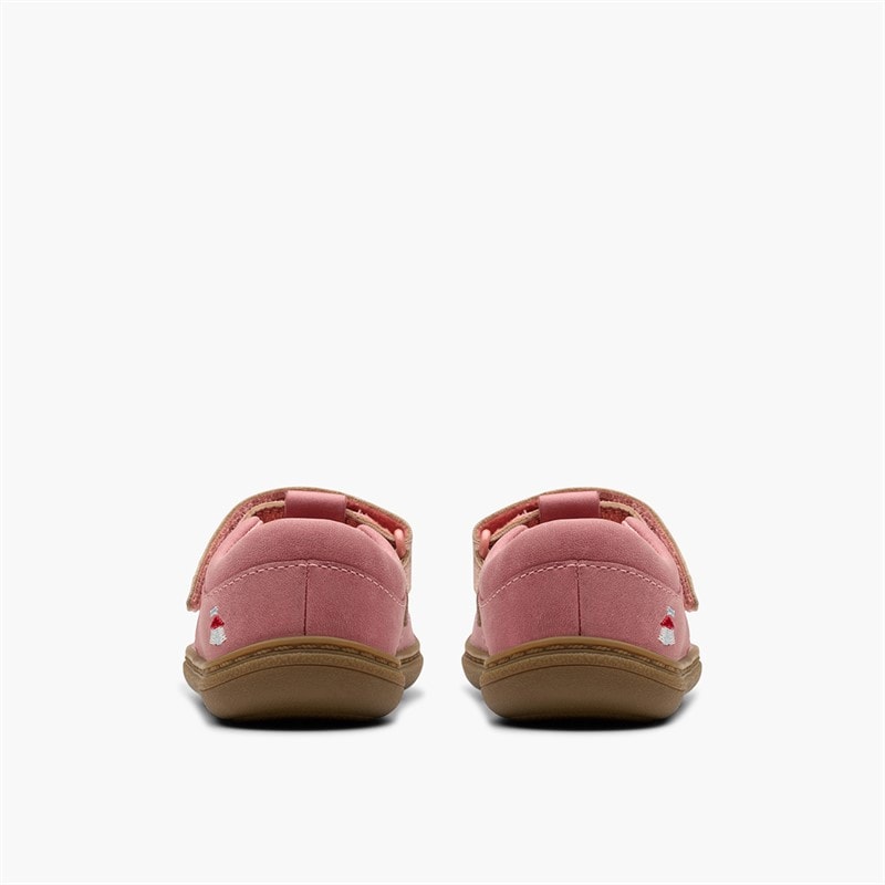 Clarks Infant Girls Flash Hats F-Fit T-Bar Shoes Pink - Image 3